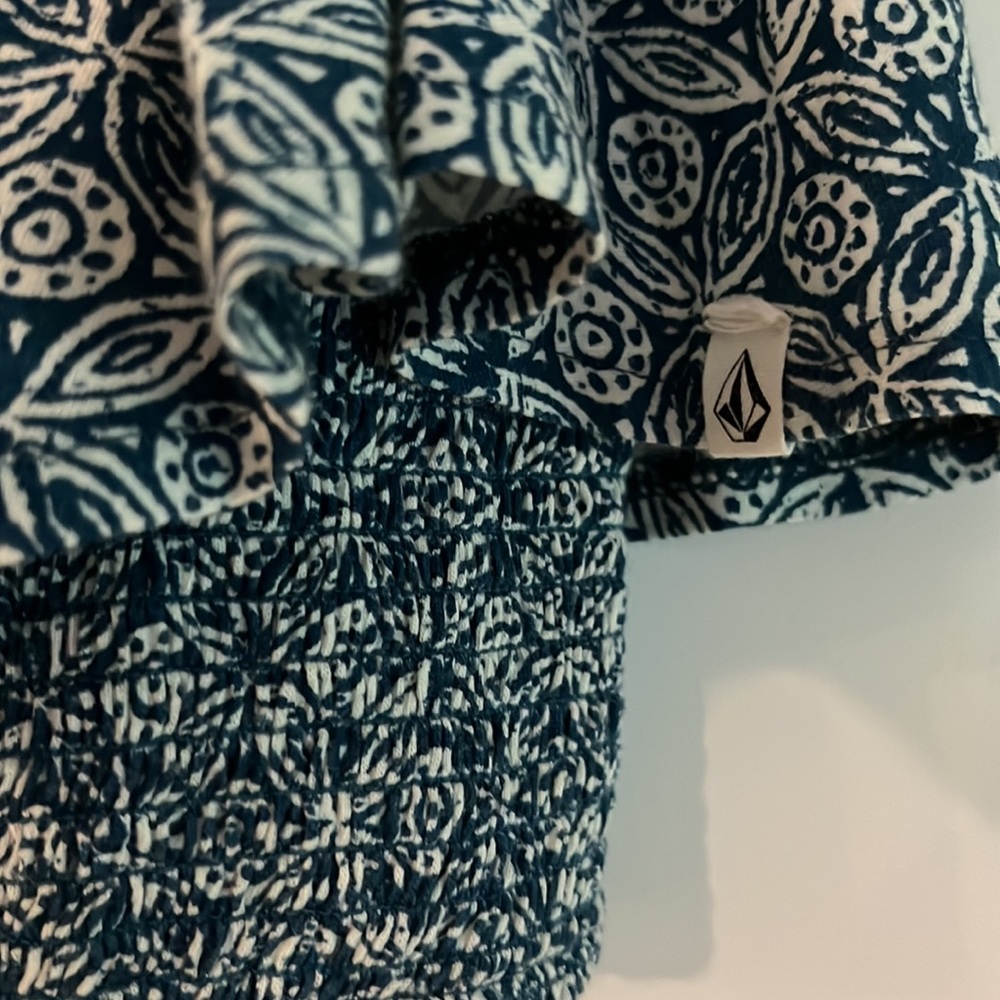 Smocked Ruffled Crop Top by Volcom - Picture 2 of 9